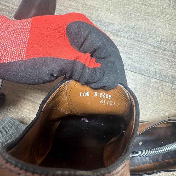 Allen Edmonds Park Avenue Brown Leather Cap Toe Oxford Shoe Men's Size 11.5 - Picture 5 of 7